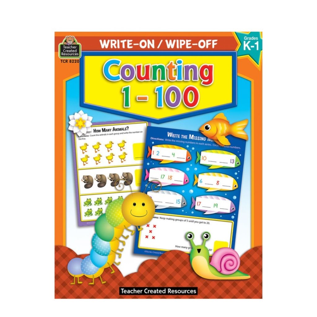 Counting 1–100 Write - On Wipe - Off Book - Prepp'd Kids - Teacher Created Resources