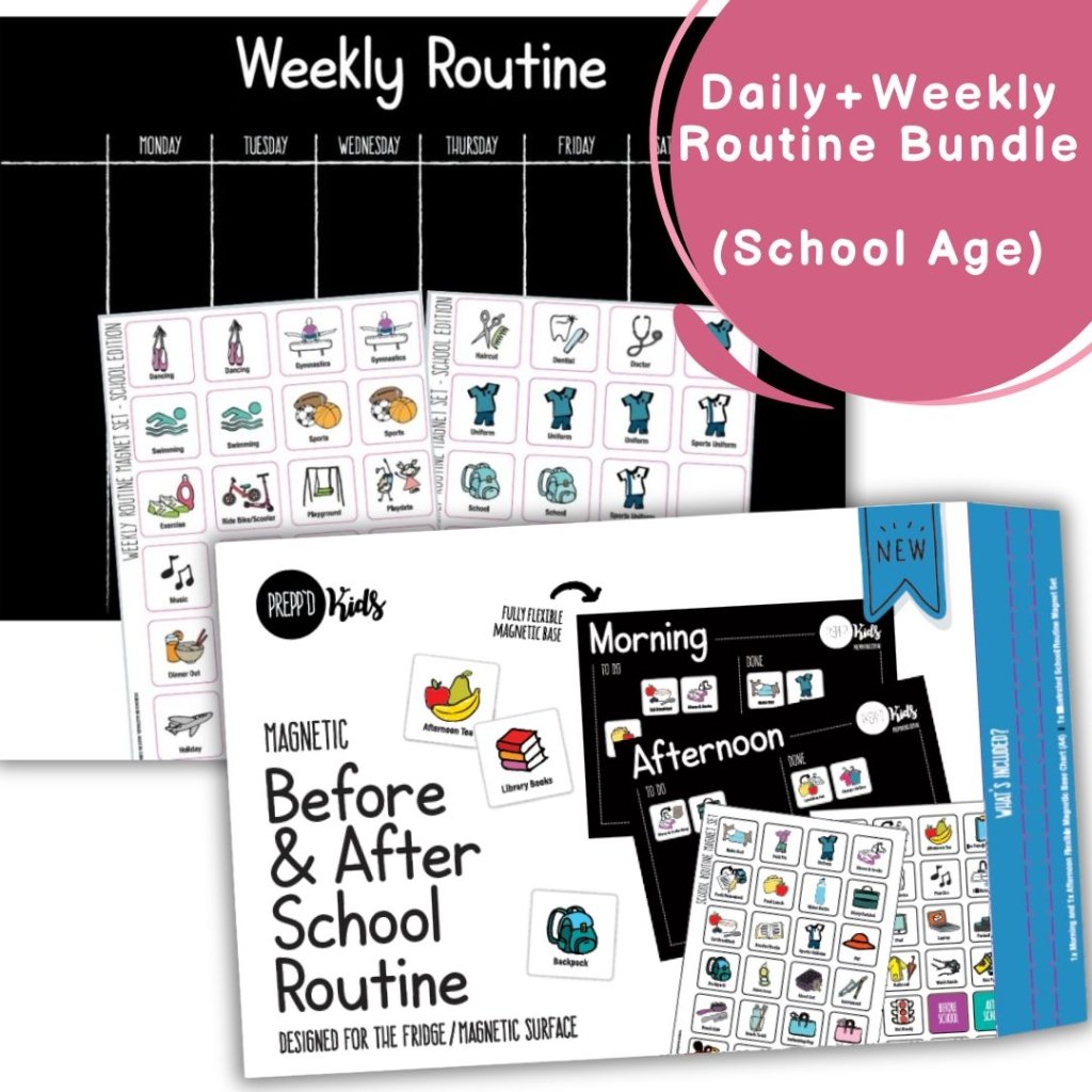 Daily + Weekly Routine Bundle - School Age - Prepp'd Kids - Prepp'd Kids