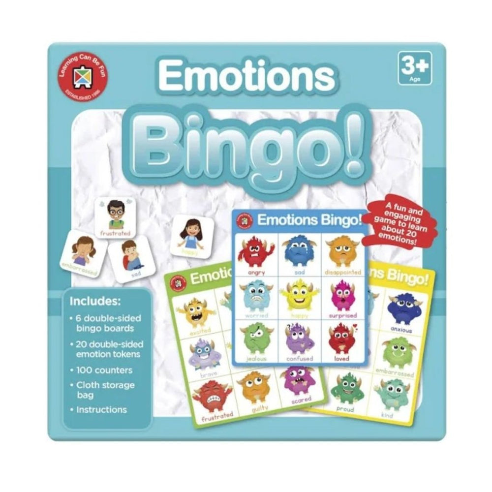 Emotions Bingo Game - Prepp'd Kids - Learning Can Be Fun