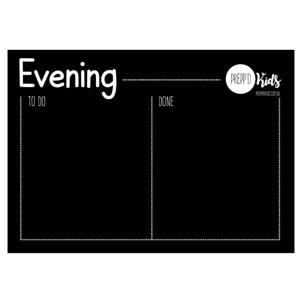 'Evening' Magnet (A4) - NEW FONT - Prepp'd Kids - Prepp'd Kids