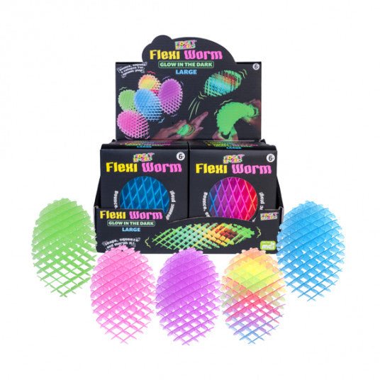 Glow in the Dark Flexi Worm - Large - Prepp'd Kids - Fidget Fingers