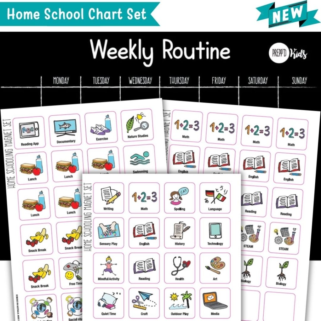 Home School Chart Set - Prepp'd Kids - Prepp'd Kids