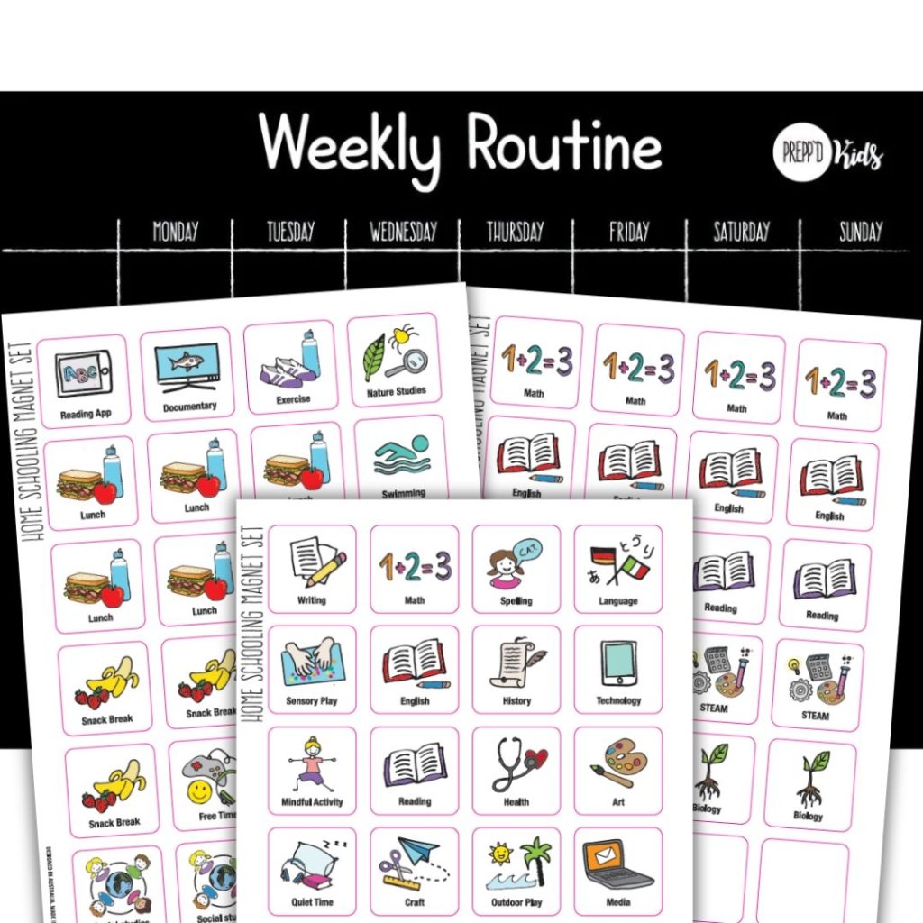Home School Chart Set - Prepp'd Kids - Prepp'd Kids