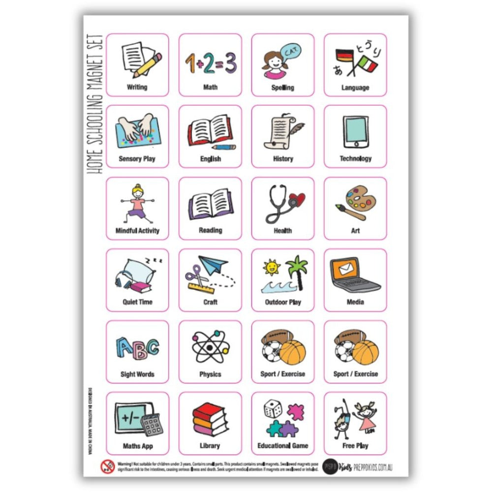 Home School Chart Set - Prepp'd Kids - Prepp'd Kids