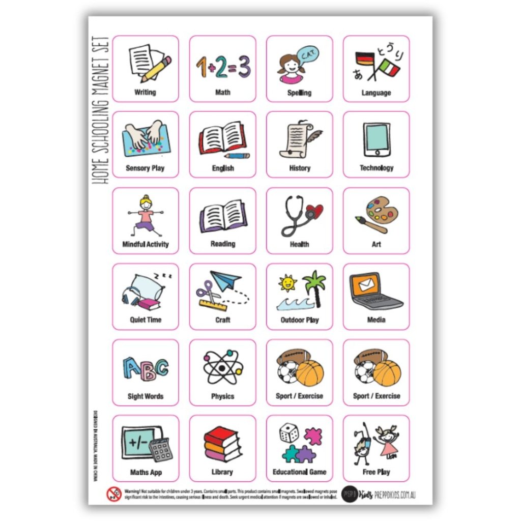 Home School Chart Set - Prepp'd Kids - Prepp'd Kids