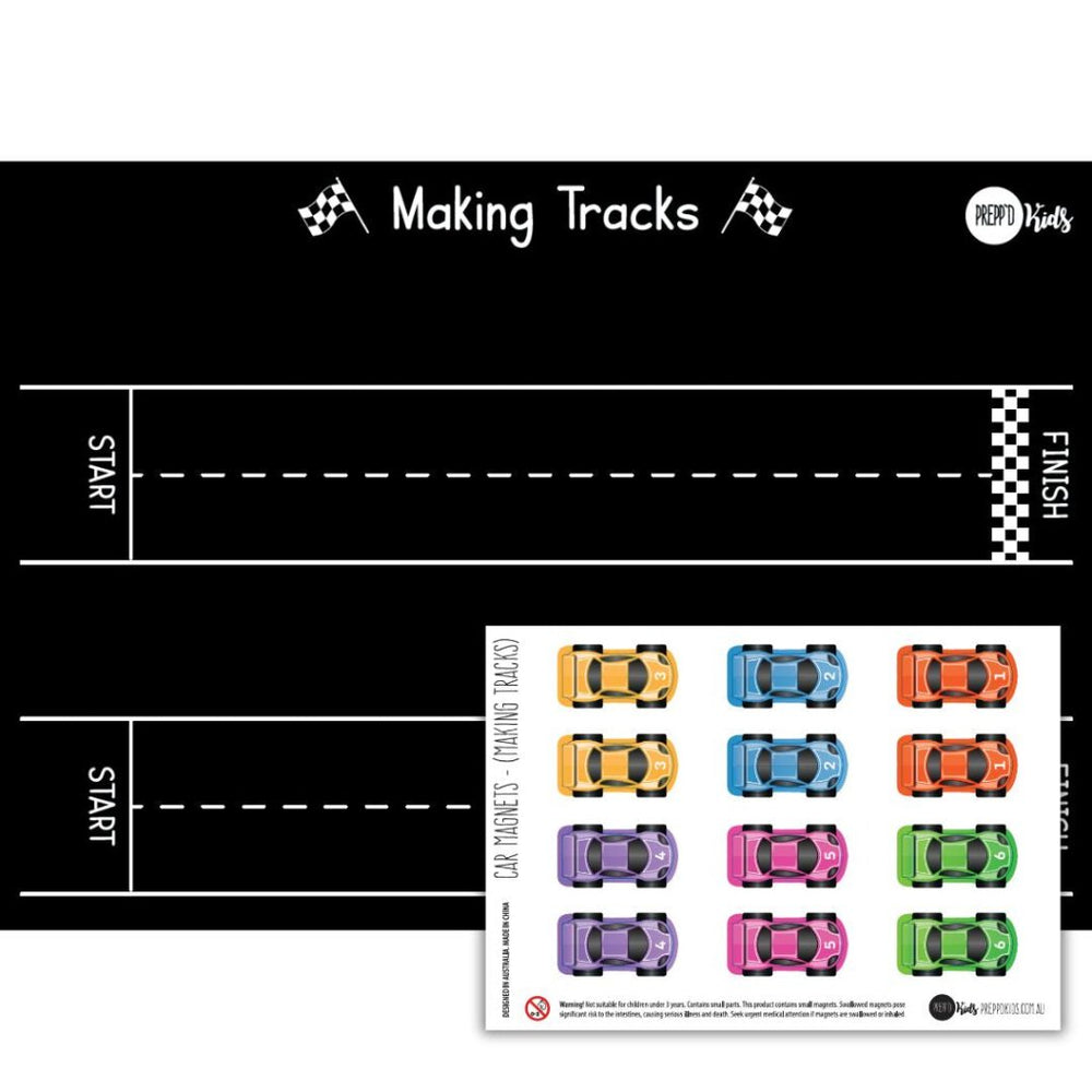 'Making Tracks' Set (A3 Flexible Base Chart + Cars Only) - Prepp'd Kids - Prepp'd Kids