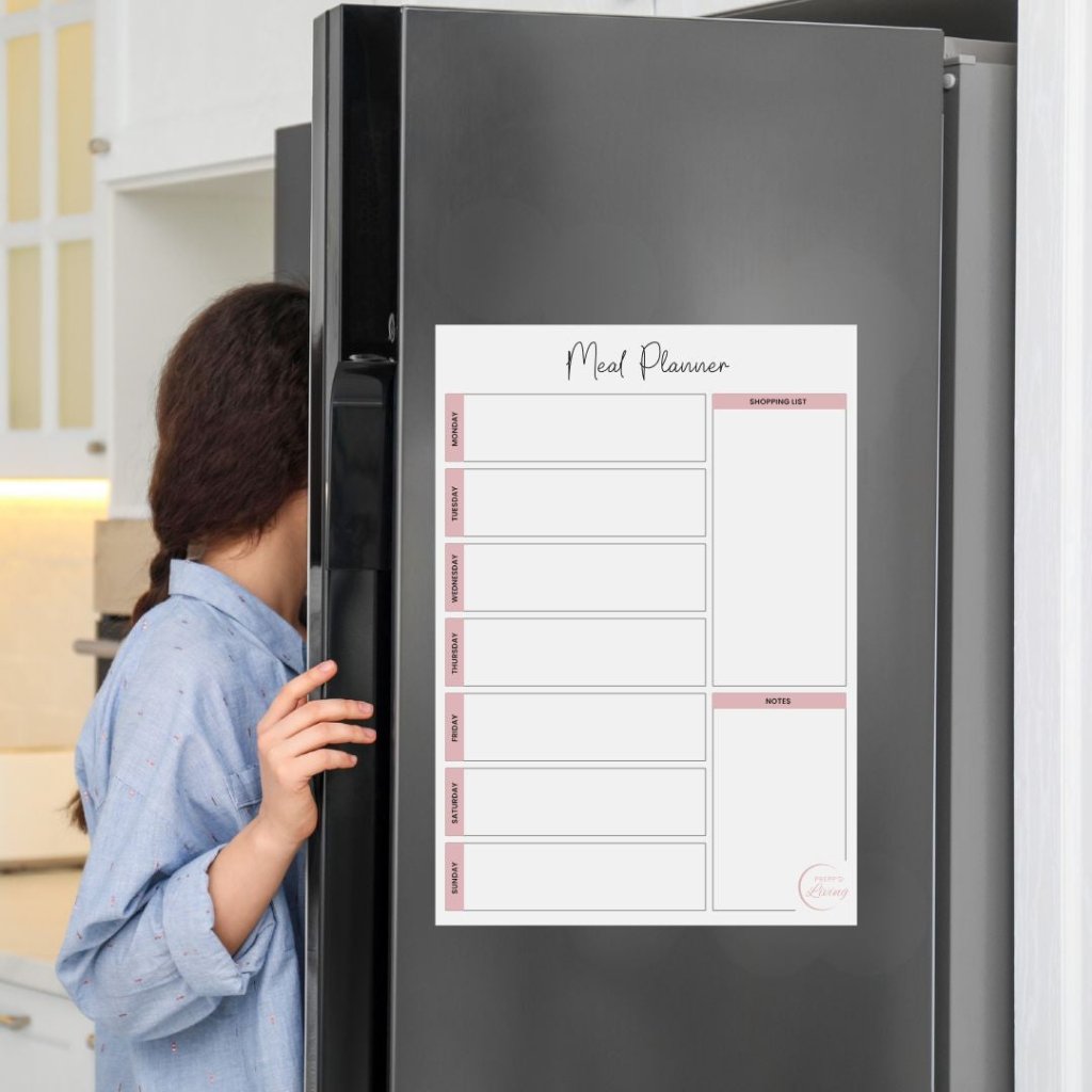 Meal Planner (A3) - Light/Blush - Prepp'd Kids - Prepp'd Kids