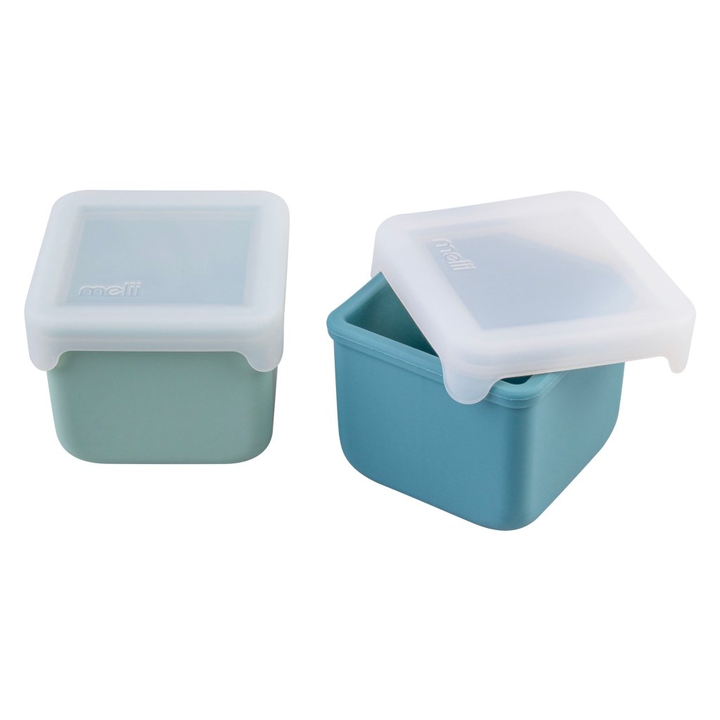 Melii Silicone Snack Containers - Blue - Prepp'd Kids - Melii
