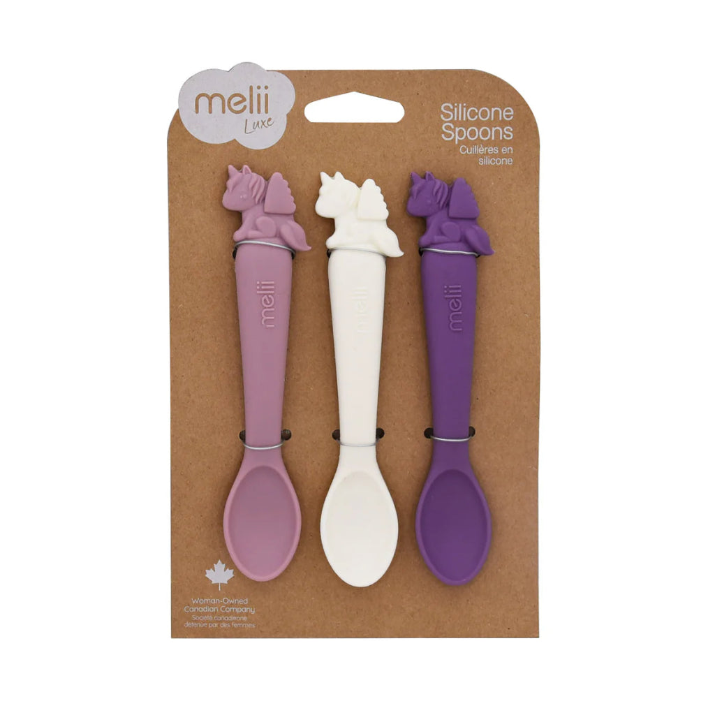 Melii Silicone Spoon Set (3 Pack) - Unicorn - Prepp'd Kids - Melii