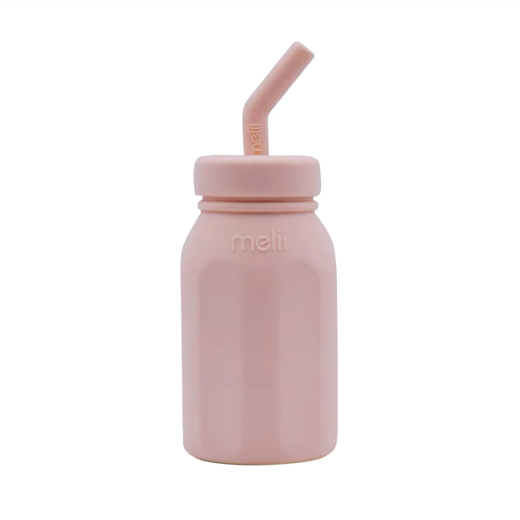 Melii Silicone Straw Bottle - Pink - Prepp'd Kids - Melii