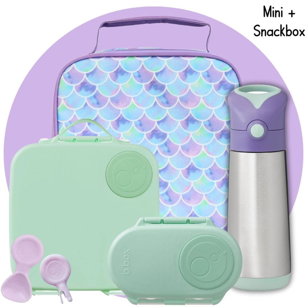 Mini+Snack Bundle - Mint/Mermaid - Prepp'd Kids - B.box