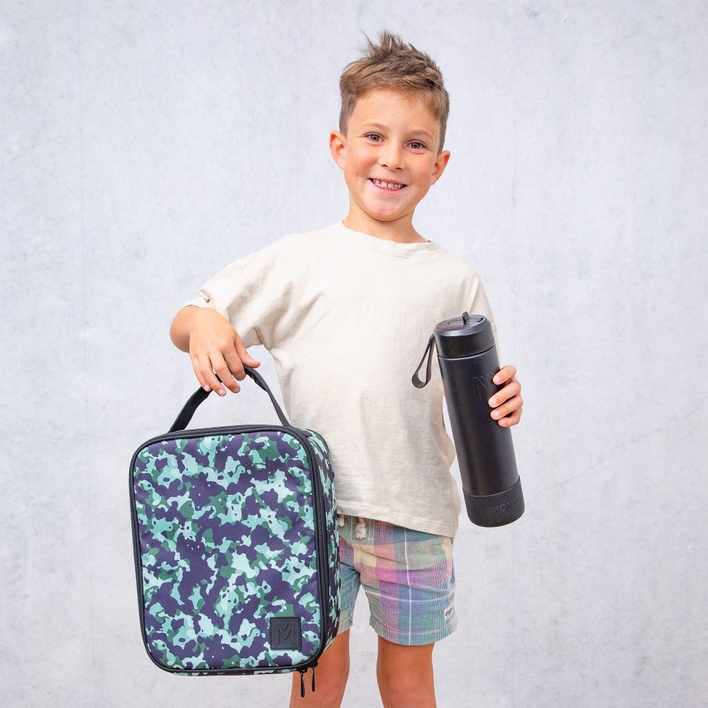 MontiiCo Insulated Lunch Bag - Stealth (New 1cm Larger Size) - Prepp'd Kids - MontiiCo