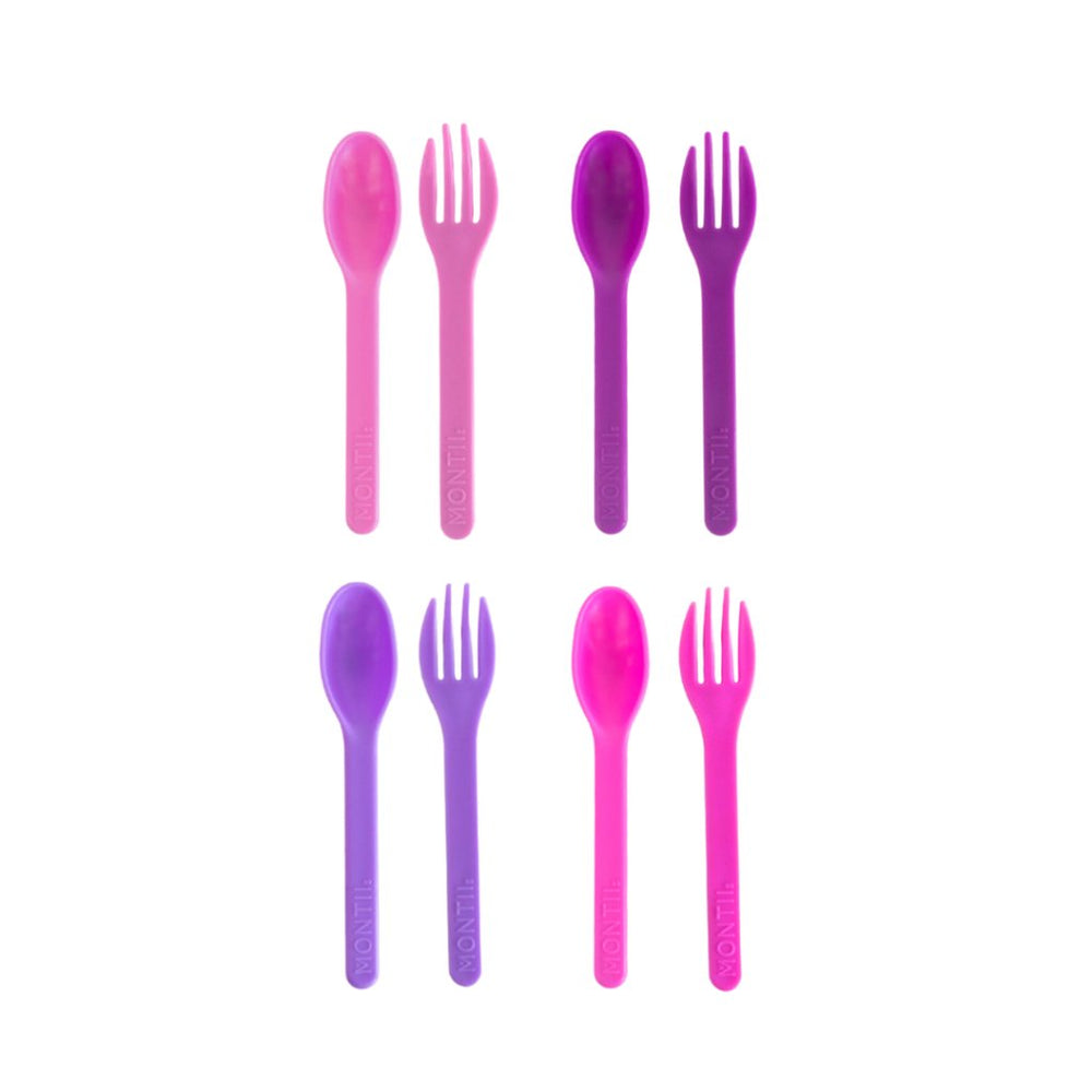 MontiiCo Out & About Cutlery Set - Blush - Prepp'd Kids - MontiiCo