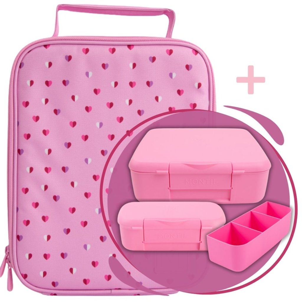 MontiiCo Ultimate Lunch Bundle - Hearts+Floss - Prepp'd Kids - MontiiCo