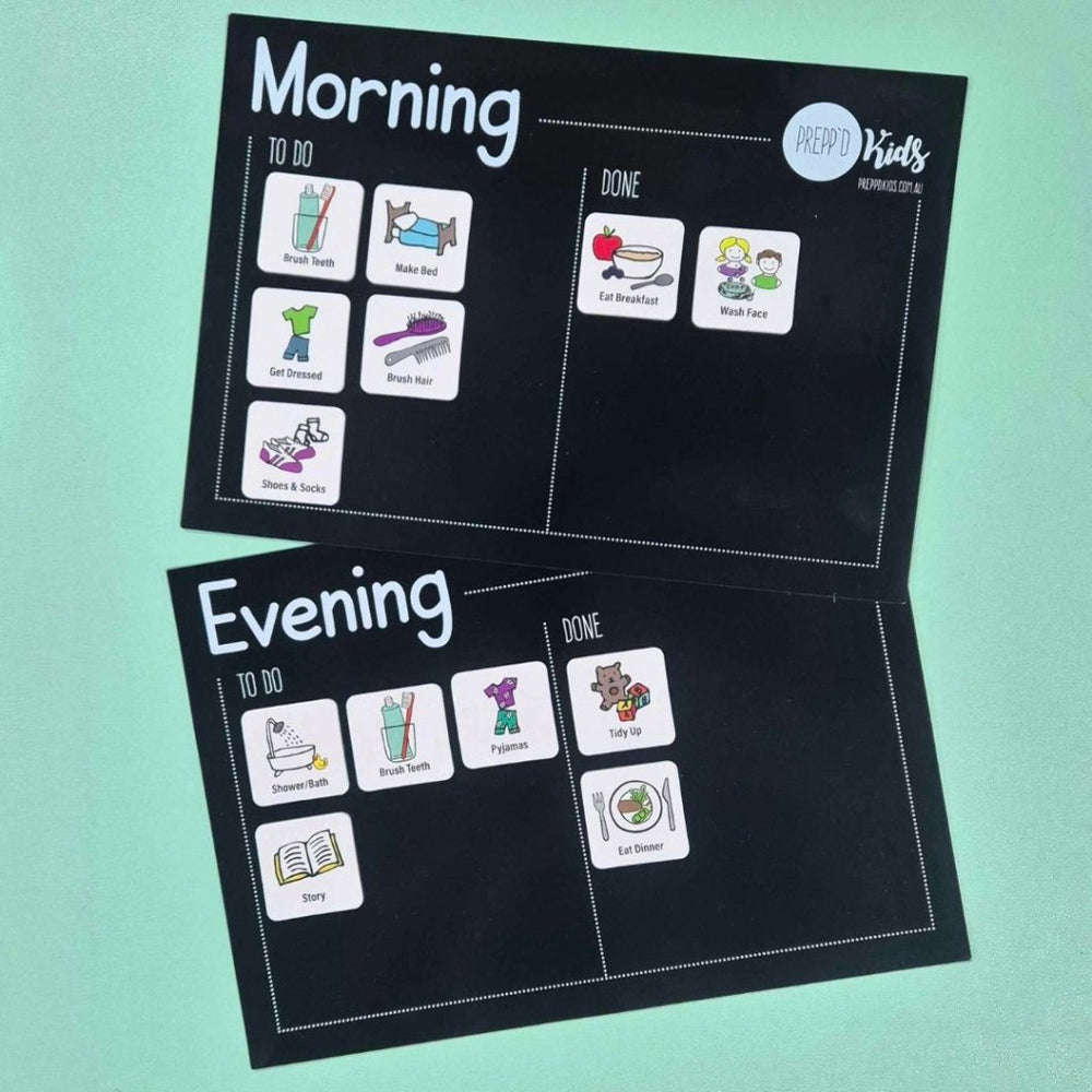 
                      
                        Morning & Evening Routine Set (A4) - NEW FONT - Prepp'd Kids - Prepp'd Kids
                      
                    