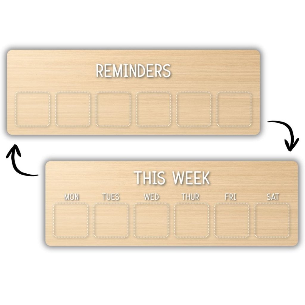 My Reminders / My Week Board (Mon–Sat) – Board Only - Prepp'd Kids - Prepp'd Kids