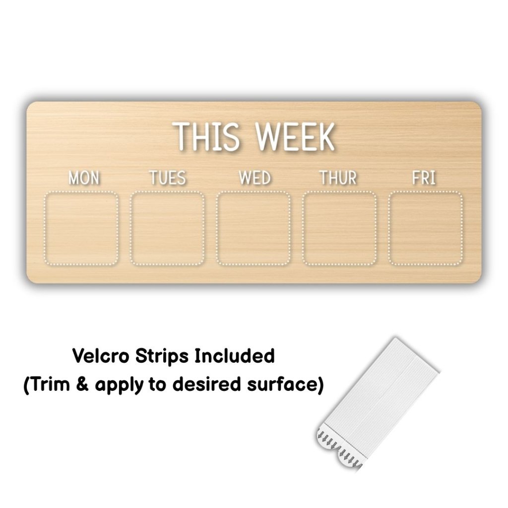 My Week / Reminder Board (Week Days) - Board Only - Prepp'd Kids - Prepp'd Kids