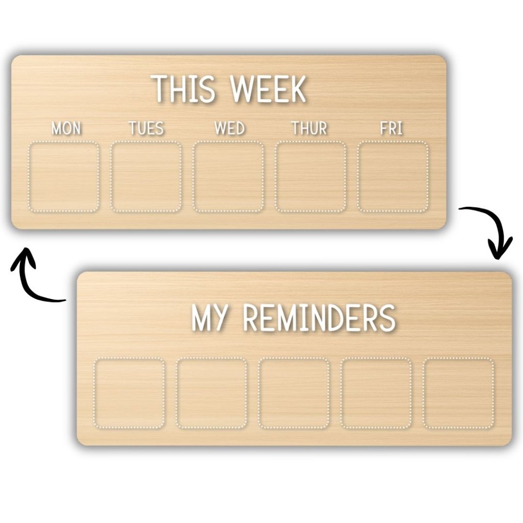 My Week / Reminder Board (Week Days) - Board Only - Prepp'd Kids - Prepp'd Kids