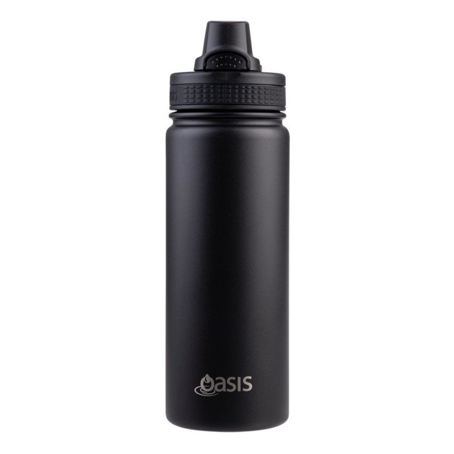 Oasis Challenger Quick Release Sports Bottle 550ml - Black - Prepp'd Kids - Oasis