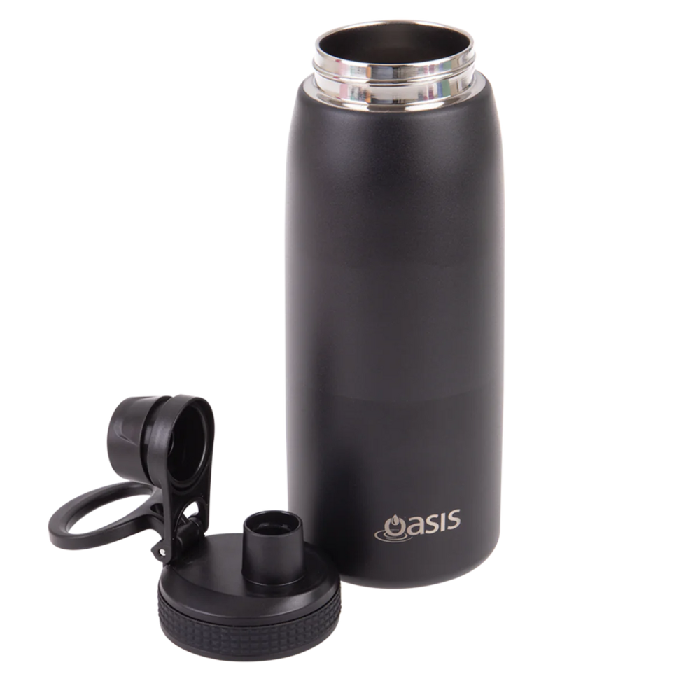 Oasis Insulated 780ml Drink Bottle - Black - Prepp'd Kids - Oasis