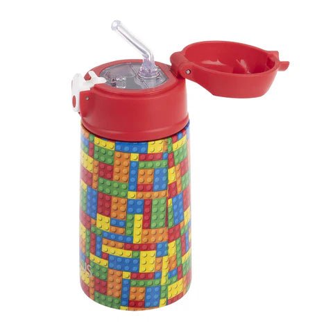 Oasis Insulated Drink Bottle - Bricks (400ml) - Prepp'd Kids - Oasis