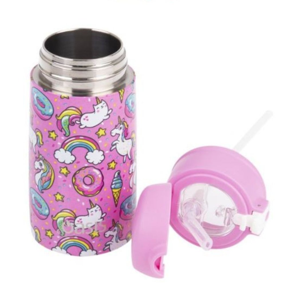 Oasis Insulated Drink Bottle - Unicorn (400ml) - Prepp'd Kids - Oasis