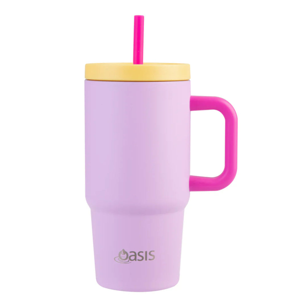 Oasis Insulated Junior Commuter Tumbler 700ml - Pink/Yellow - Prepp'd Kids - Oasis