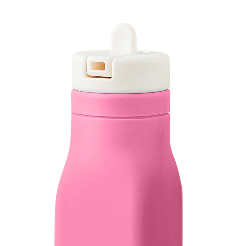 Omie Silicone Drink Bottle (250ml) - Pink - Prepp'd Kids - OmieBox