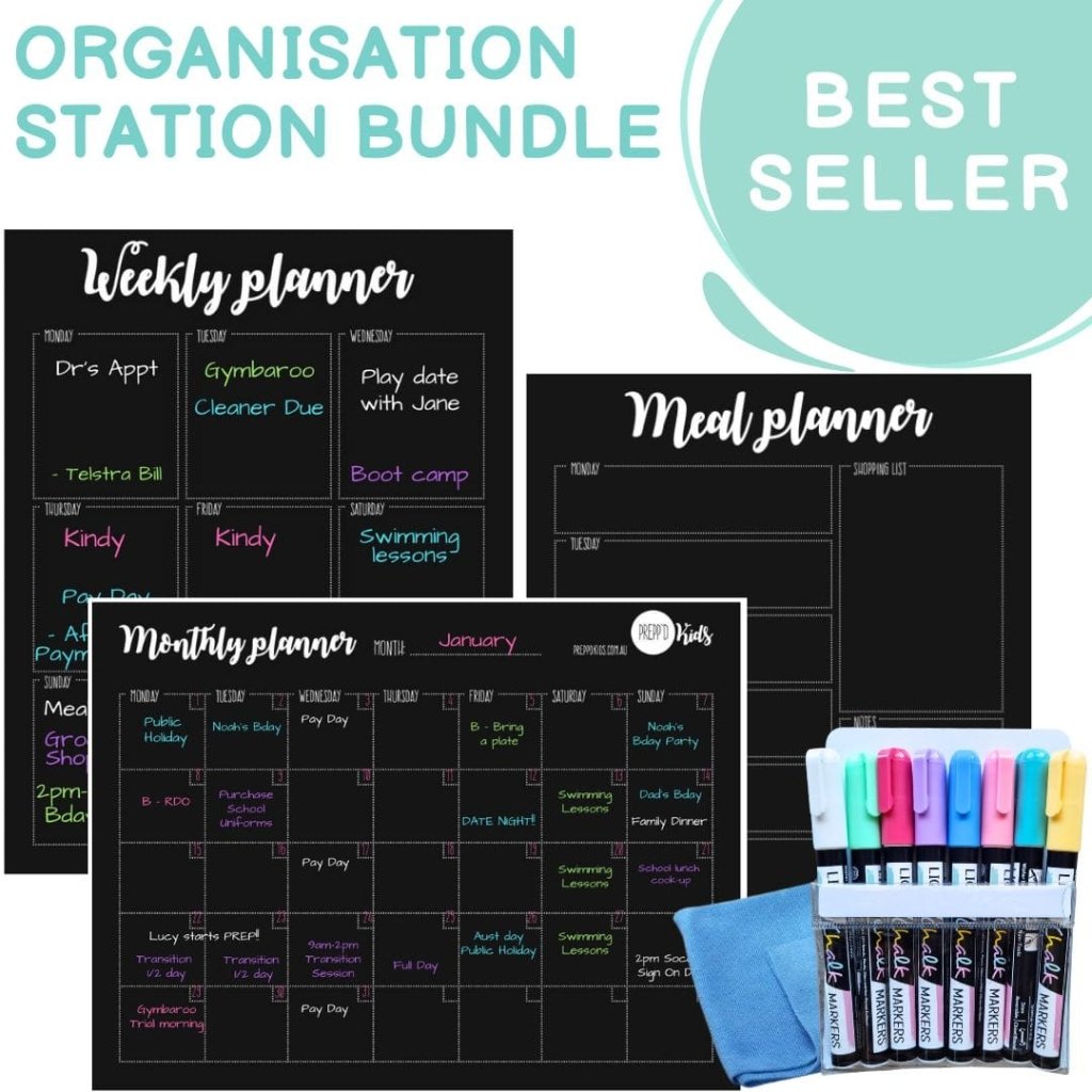 Organisation Station Bundle (w. Pastel Chalk) - Prepp'd Kids - Prepp'd Kids
