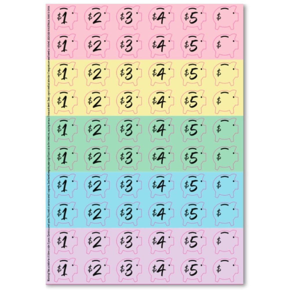 Pocket Money Chart A4 (flexible magnetic) – Prepp'd Kids