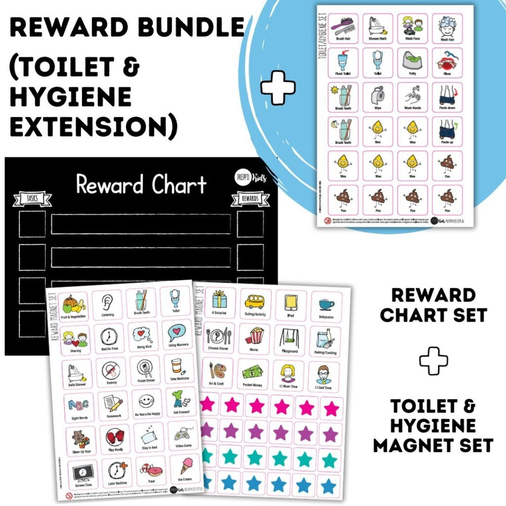 Reward Chart + Toilet/Hygiene Extension Bundle - Prepp'd Kids - Prepp'd Kids
