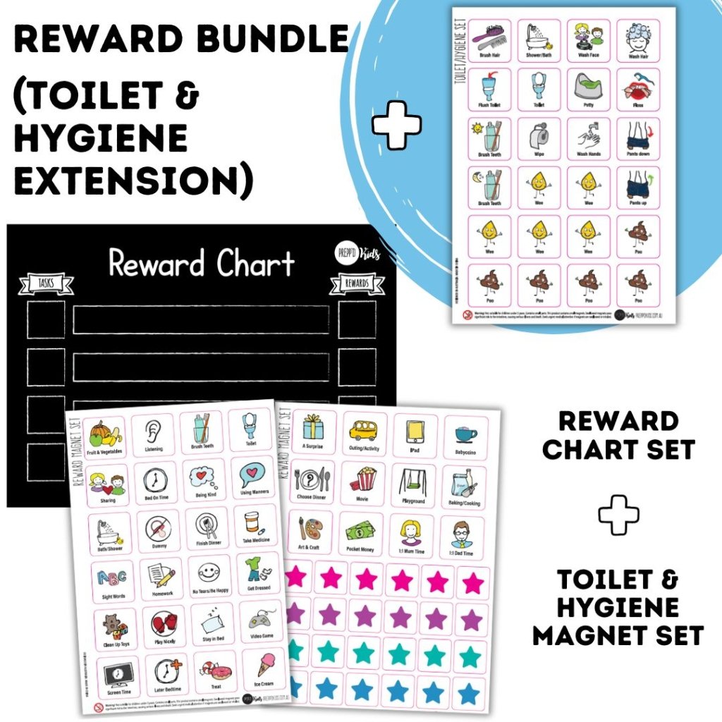 Reward Chart + Toilet/Hygiene Extension Bundle - Prepp'd Kids - Prepp'd Kids