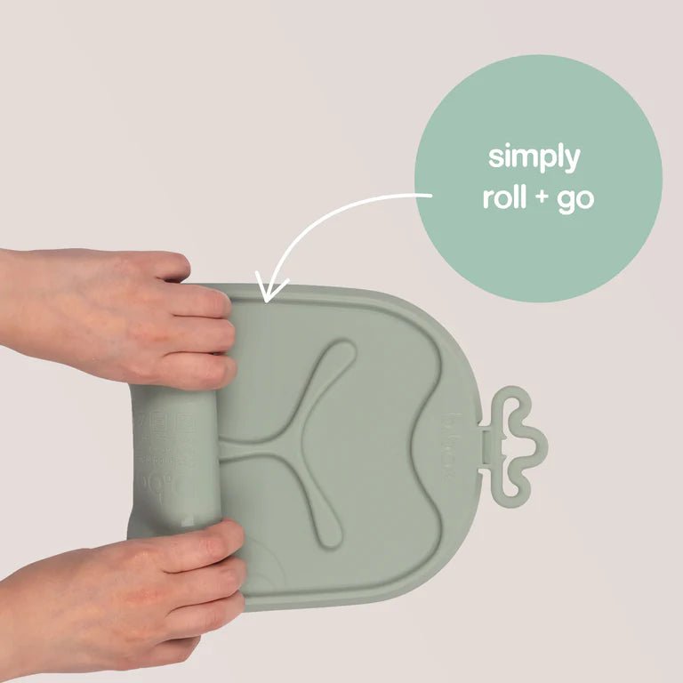 
                  
                    Roll + Go Mealtime Mat - Sage - Prepp'd Kids - B.box
                  
                