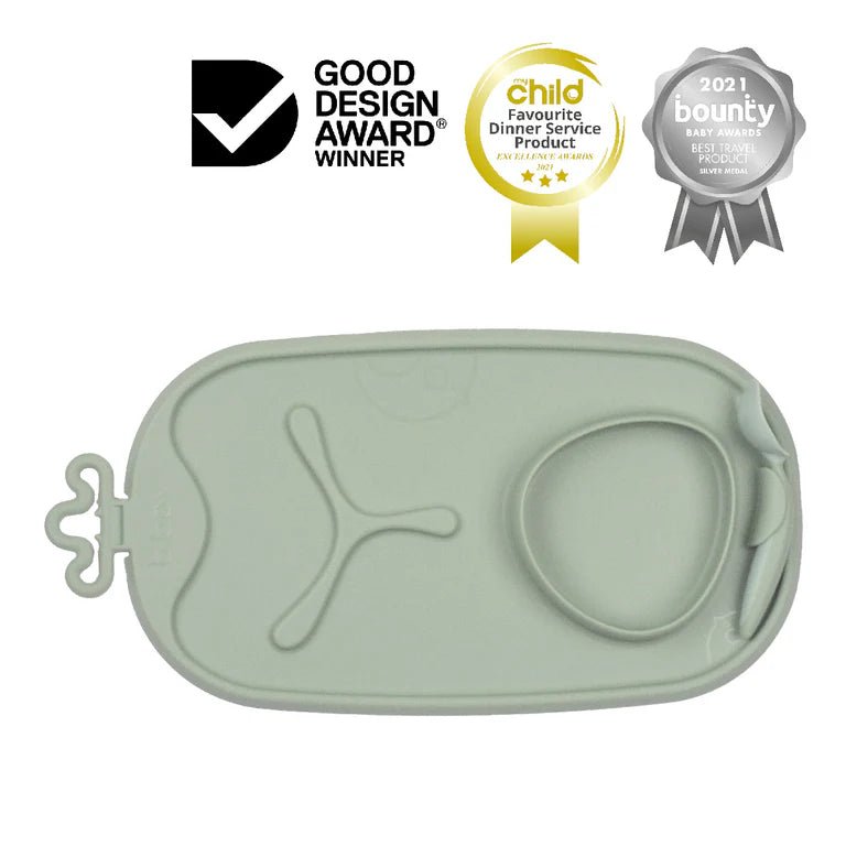 Roll + Go Mealtime Mat - Sage - Prepp'd Kids - B.box