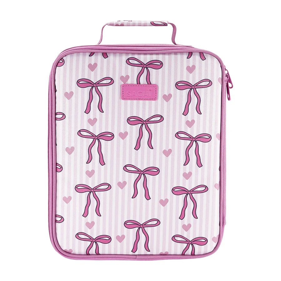 Sachi Insulated Lunch Bag XL - Bows & Hearts - Prepp'd Kids - Sachi