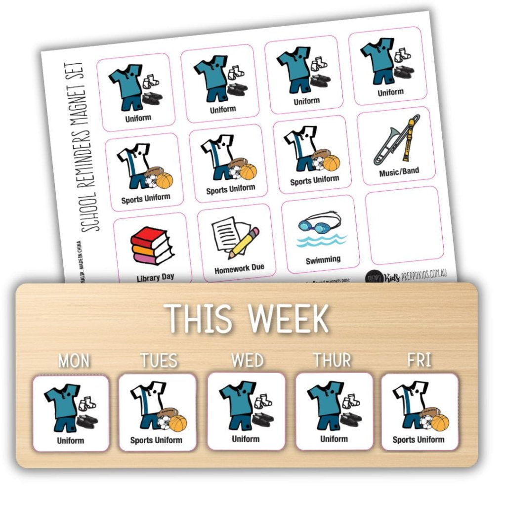 School Reminders Chart Set - Prepp'd Kids - Prepp'd Kids