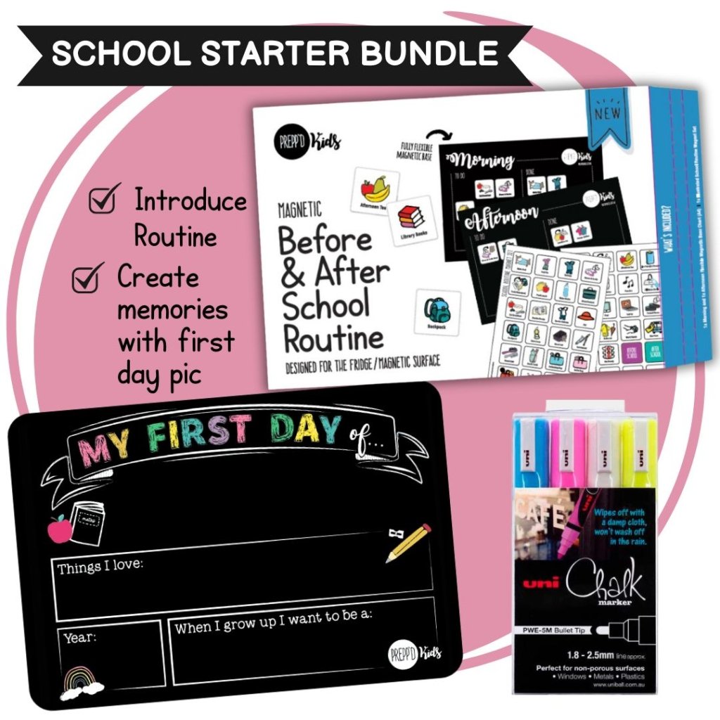 School Starter Bundle - Colour Board / Neon Chalk - Prepp'd Kids - Prepp'd Kids