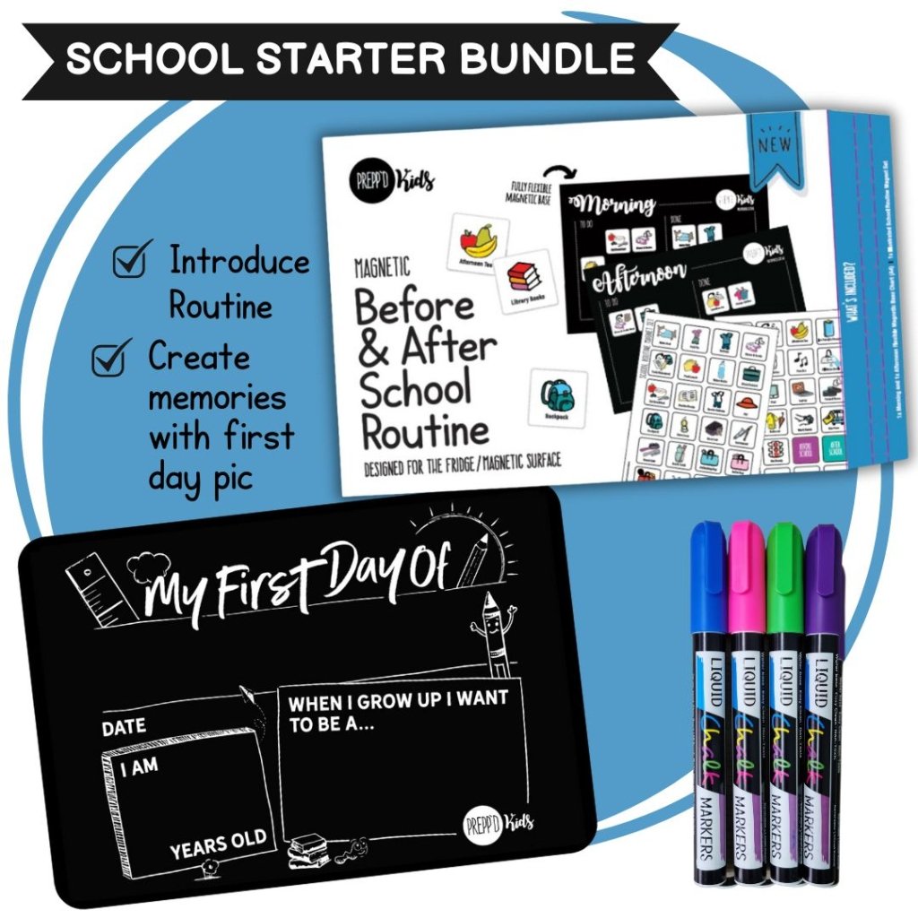 School Starter Bundle - Mono Board / Neon Chalk - Prepp'd Kids - Prepp'd Kids