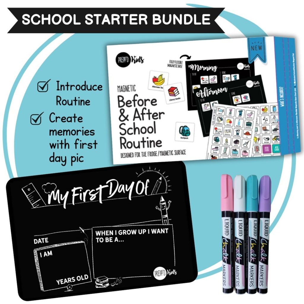 School Starter Bundle - Mono Board / Pastel Chalk - Prepp'd Kids - Prepp'd Kids