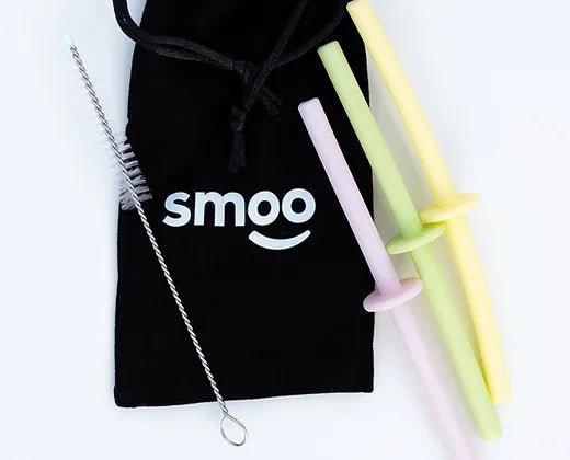 Silicone Straw Set - Pastel (4 Pack) - Prepp'd Kids - Smoo