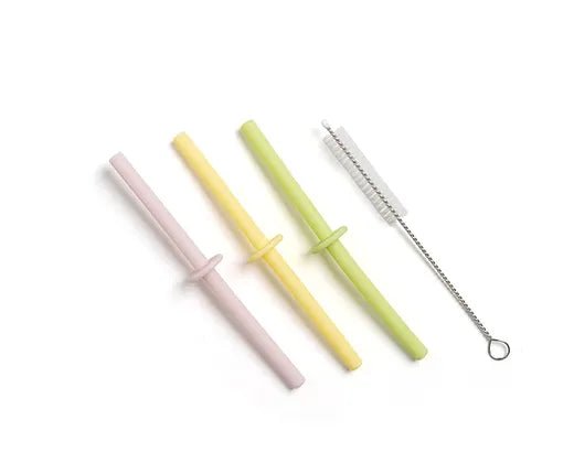 Silicone Straw Set - Pastel (4 Pack) - Prepp'd Kids - Smoo