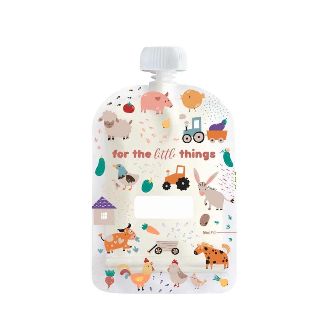 Sinchies Re - usable Food Pouches 150ml - Farmyard Friends - Prepp'd Kids - Sinchies