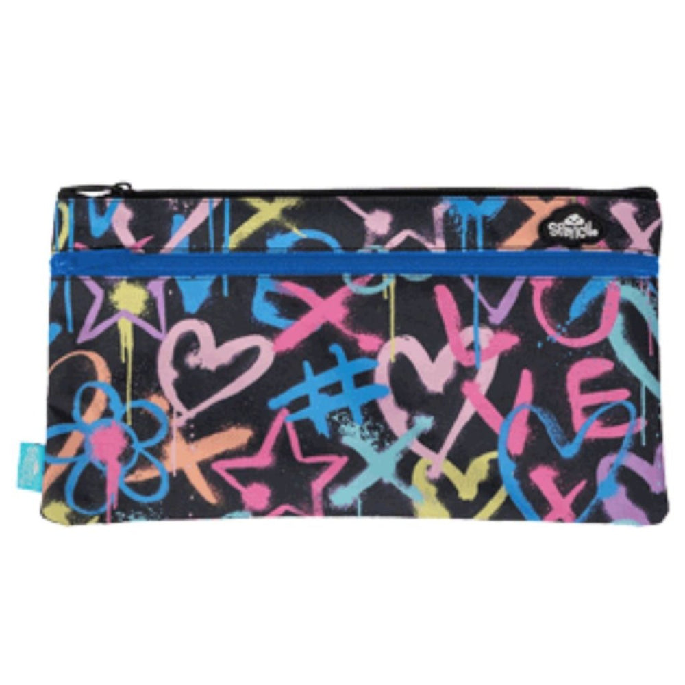 Spencil Twin Zip Pencil Case - Hearts & Crosses - Prepp'd Kids - Spencil