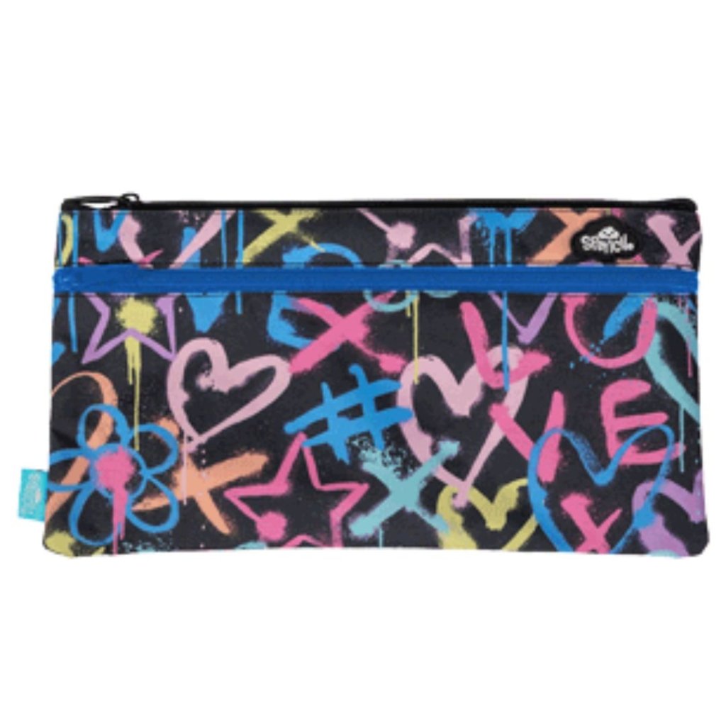 Spencil Twin Zip Pencil Case - Hearts & Crosses - Prepp'd Kids - Spencil