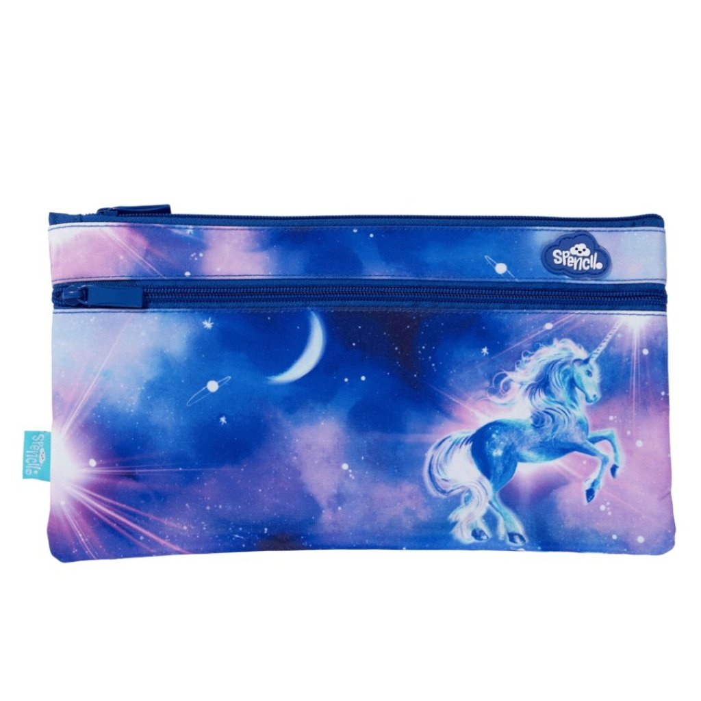 Spencil Twin Zip Pencil Case - Moonlit Unicorn - Prepp'd Kids - Spencil