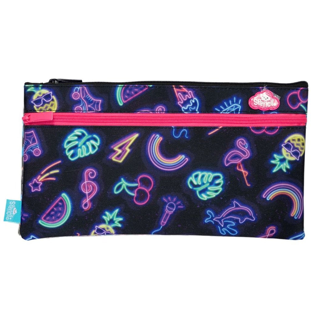 Spencil Twin Zip Pencil Case - Neon Party - Prepp'd Kids - Spencil