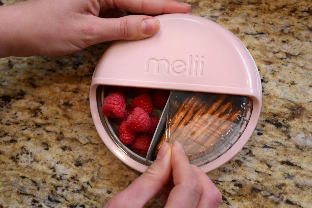 
                      
                        Spin Snack Container - Pink / Grey - Prepp'd Kids - Melii
                      
                    