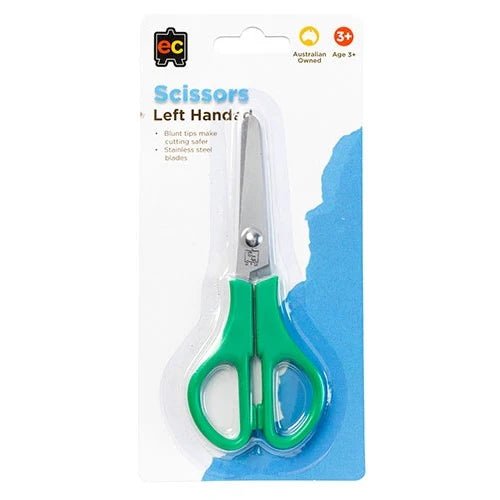 Stainless Steel Scissors 130mm - Left Handed - Prepp'd Kids - Educational Colours