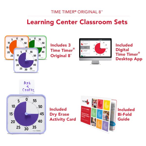 
                      
                        Time Timer - Learning Centre Classroom Set (Secondary Colour Set) - Prepp'd Kids - Time Timer
                      
                    