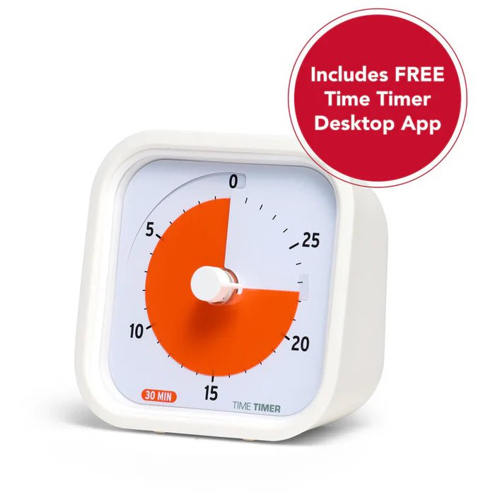 Time Timer MOD [White/Orange] - 30 Min - Prepp'd Kids - Time Timer